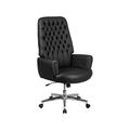 Flash Furniture BT-444-BK-GG Swivel Office Chair w/ High Back - Black LeatherSoft Upholstery