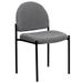 Flash Furniture BT-515-1-GY-GG Stacking Reception Side Chair - Gray Fabric Upholstery, Black Steel Frame