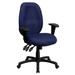 Flash Furniture BT-6191H-NY-GG Swivel Office Chair w/ High Back - Navy Fabric Upholstery, Black