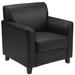 Flash Furniture BT-827-1-BK-GG Hercules Diplomat Reception Arm Chair - Black LeatherSoft Upholstery, Black Wood Feet