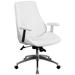Flash Furniture BT-90068M-WH-GG Swivel Office Chair w/ Mid Back - White LeatherSoft Upholstery