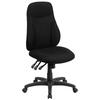 Flash Furniture BT-90297H-GG Swivel Office Chair w/ High Back - Black Polyester Upholstery