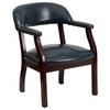 Flash Furniture B-Z105-NAVY-GG Conference Chair w/ Navy Blue Vinyl Upholstery & Mahogany Wood Frame