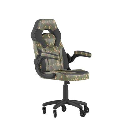 Flash Furniture CH-00095-CAM-RLB-GG Swivel Gaming Chair w/ Black & Camo LeatherSoft Back & Seat - Black Base