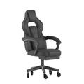 Flash Furniture CH-00288-BK-BK-RLB-GG X40 Swivel Gaming Chair w/ Footrest - LeatherSoft Back & Seat, Black