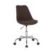 Flash Furniture CH-152783-BN-GG Aurora Swivel Tapered Back Task Chair - 24"W x 24"D x 36 1/2"H, Brown Fabric