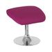 Flash Furniture CH-162430-O-MAG-FAB-GG Egg Series Ottoman w/ Round Chrome Base - 19 1/2"W x 15"D x 17 1/2"H, Magenta Fabric, Purple