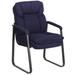 Flash Furniture GO-1156-NVY-GG Side Chair - Navy Blue Microfiber Upholstery, Black Metal Frame