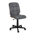 Flash Furniture GO-1691-1-GY-GG Swivel Task Chair w/ Mid Back - Gray Vinyl Upholstery, Black Plastic Base