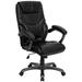 Flash Furniture GO-724H-BK-LEA-GG Swivel Office Chair w/ High Back - Black LeatherSoft Upholstery