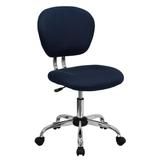 Flash Furniture H-2376-F-NAVY-GG Swivel Office Chair w/ Mid Back - Navy Blue Mesh Back & Seat