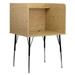 Flash Furniture MT-M6221-SGLSC-OAK-GG Stand Alone Study Carrel w/ Upper Shelf - Oak Laminate Surface, Brown