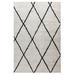 Flash Furniture RC-KJ-181070-01-57-GG Rectangular Shag Area Rug w/ Diamond Pattern - 5' x 7', Polyester, Ivory, White