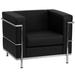 Flash Furniture ZB-REGAL-810-1-CHAIR-BK-GG Arm Chair - Black LeatherSoft Upholstery, Stainless Legs