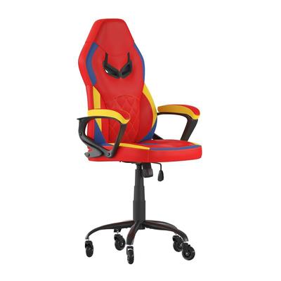 Flash Furniture UL-A074-RD-RLB-GG Swivel Gaming Chair w/ Red & Yellow LeatherSoft Back & Seat - Black Base