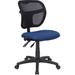 Flash Furniture WL-A7671SYG-NVY-GG Swivel Task Chair w/ Mid Back - Black Mesh Back & Navy Blue Fabric Seat