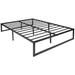 Flash Furniture XU-BD10001-Q-GG Queen Size Platform Bed Frame w/ Slat Supports - Steel, Black