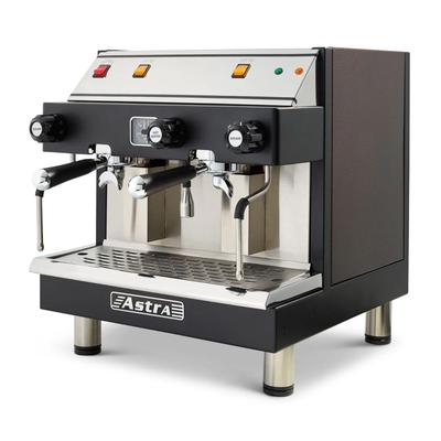 Astra M2CS019-1 Semi Automatic Commercial Espresso Machine w/ 2 Groups, 2 Steam Valves, & 2 Hot Water Valve - 110v, Compact