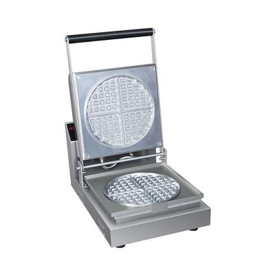 Hatco RWM-1B Single Classic Belgian Commercial Waffle Maker w/ Cast Aluminum Grids, 900W, Makes 1" Waffles, 7" Grids, Stainless Steel, 120 V