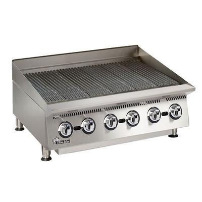 Star 8136RCBB 36" Charbroiler - Manual Controls, Steel Radiants, 120000 BTU, Convertible, 6 Cast Iron Radiants, 120, 000 Total BTU, Stainless Steel, Gas Type: Convertible