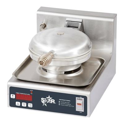 Star SWBS 120 Single Classic American Commercial Waffle Maker w/ Aluminum Grids, 900W, 7" Grids, 120V, Stainless Steel