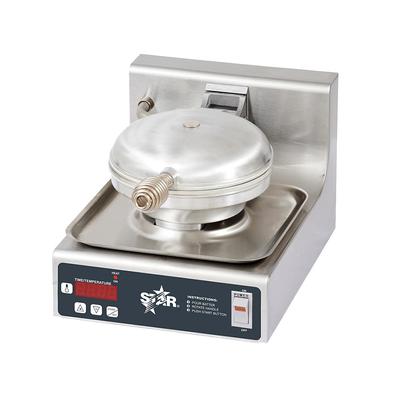 Star SWBS Single Classic American Commercial Waffle Maker w/ Aluminum Grids, 900W, 7" Grids, 120V, Stainless Steel