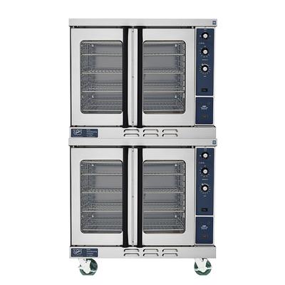 Duke 613Q-E2XX 208/3 Double Full Size Electric Commercial Convection Oven - 10.0 kW, 208v/3ph, Double Deck, Stainless Steel