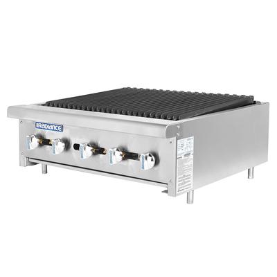 Turbo Air TARB-30 LP 30" Gas Charbroiler w/ Cast Iron Grates, Liquid Propane, Convertible Gas NG/LP, Stainless Steel, Gas Type: LP