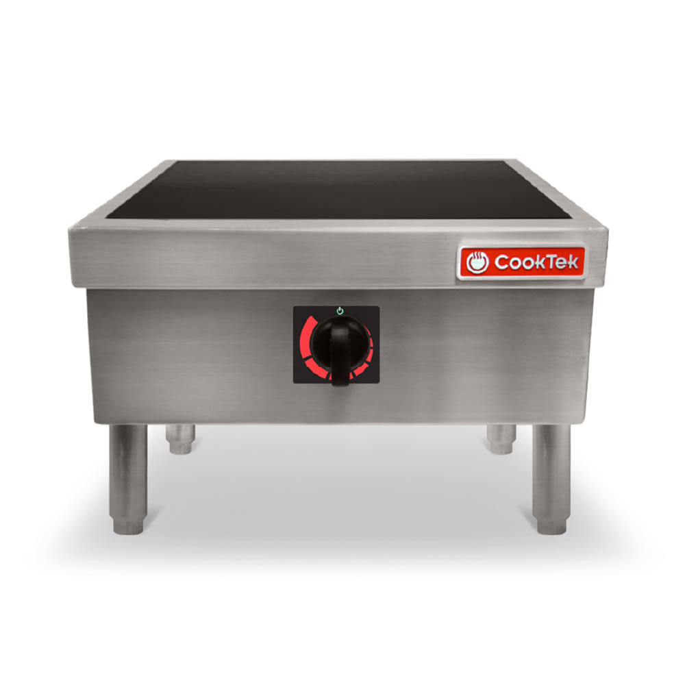 CookTek 646701 1 Burner Induction Stock Pot Range, 200-240v/3ph, Glass-Ceramic Top, 7000 Watts, Stainless Steel