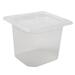 San Jamar MP16 1/6 Size ModPan Food Pan w/ Lid - Stackable, Polypropylene, Clear