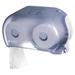 San Jamar R3600TBL Classic Versatwin Bath Tissue Dispenser, (2) 5 1/2" Rolls, Trans Arctic Blue, 2 Roll Capacity, Infinity System