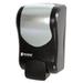 San Jamar S970BKSS 30 1/2 oz Wall Mount Manual Liquid Hand Soap/Sanitizer Dispenser - Plastic, Black/Stainless, 900 Milliliter