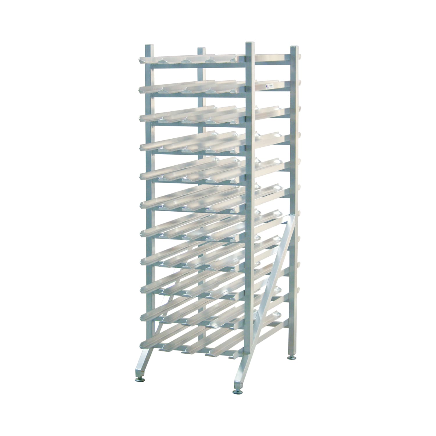 New Age 1251 66"H Stationary Can Rack w/ 352 #2 1/2 or 352 #303 Capacity, Adjustable Feet, Silver