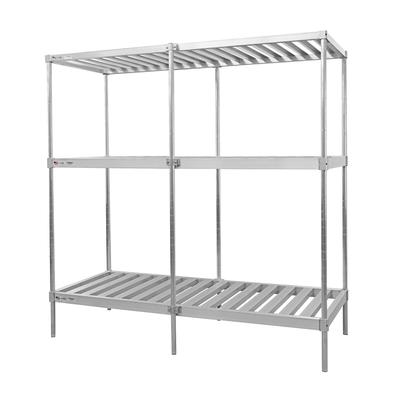 New Age 51173 3 Level Keg Rack w/ 3 Keg Capacity, 80" x 34" x 84", Silver