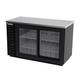 Beverage Air BB58HC-1-GS-B 59" Bar Refrigerator - 2 Sliding Glass Doors, Black, 115v