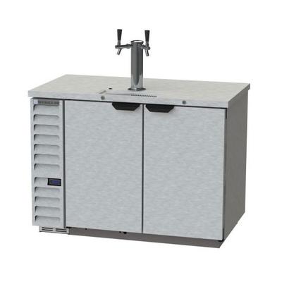 Beverage-Air DD50HC-1-C-S 50 1/2" Kegerator Commercial Beer Dispenser w/ 2 Keg Capacity - 2 Column, Stainless, 115v, 1 Column, Silver