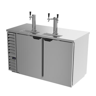 Beverage-Air DD58HC-1-S 59" Kegerator Commercial Beer Dispenser w/ 3 Keg Capacity - 3 Columns, Stainless, 115v, Silver