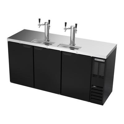 Beverage-Air DD72HC-1-B 72" Kegerator Commercial Beer Dispenser w/ 3 Keg Capacity - 3 Column, Black, 115v, 2 Column