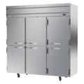 Beverage Air HRPS3HC-1HS 78" 3 Section Reach In Refrigerator, (6) Left/Right Hinge Solid Doors, 115v, Stainless Steel