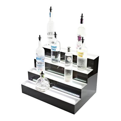 Beverage-Air LBD4-24L 4 Tier Liquor Display w/ LED Lighting - 24 Bottle Capacity, Acrylic, Black