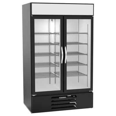 Beverage-Air MMR49HC-1-B-WINE 52" 2 Section Commercial Wine Cooler w/ 1 Zone - 1 Shelves, 115v, LED Lighting, Black