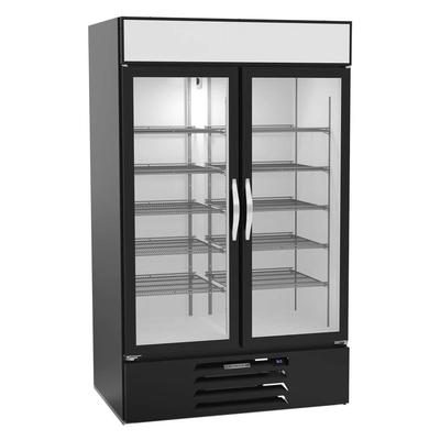 Beverage-Air MMRR49HC-1-A-BW-WINE 52" 2 Section Commercial Wine Cooler w/ 2 Zones - 2 Shelves, 115v, Dual Temperature, LED Lighting, Black