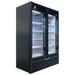 Beverage Air MT53-1B 54" 2 Section Glass Door Merchandiser Refrigerator, (2) Left/Right Hinge Doors, 115v, Automatic Defrost, LED Lighting, Black