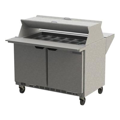 Beverage Air SPE48HC-18M-DS 48" Sandwich/Salad Prep Table w/ Refrigerated Base, 115v, Stainless Steel