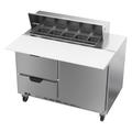 Beverage Air SPED48HC-10C-2 48" Sandwich/Salad Prep Table w/ Refrigerated Base, 115v, Stainless Steel