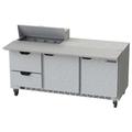 Beverage Air SPED72HC-08C-2 72" Sandwich/Salad Prep Table w/ Refrigerated Base, 115v, Stainless Steel