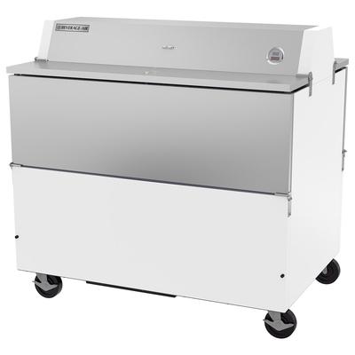 Beverage-Air STF49HC-1-W-02 Milk Cooler w/ Dual Top & Side Access - 768 Half Pint Carton Capacity, 115v, Dual Access, Central Floor Drain, White