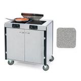 Lakeside 2075 GRSAN 40 1/2" High Mobile Cooking Cart w/ 2 Induction Stove, Gray Sand