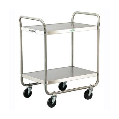 Lakeside 211 3 Level Stainless Utility Cart w/ 500 lb Capacity, Flat Ledges, Silver