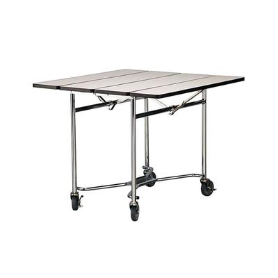 Lakeside 416 HRMAP 36" Square Table Room Service Cart, Hard Rock Maple, Beige